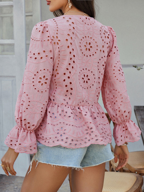Vintage Boho Style Lace-Up Cardigan