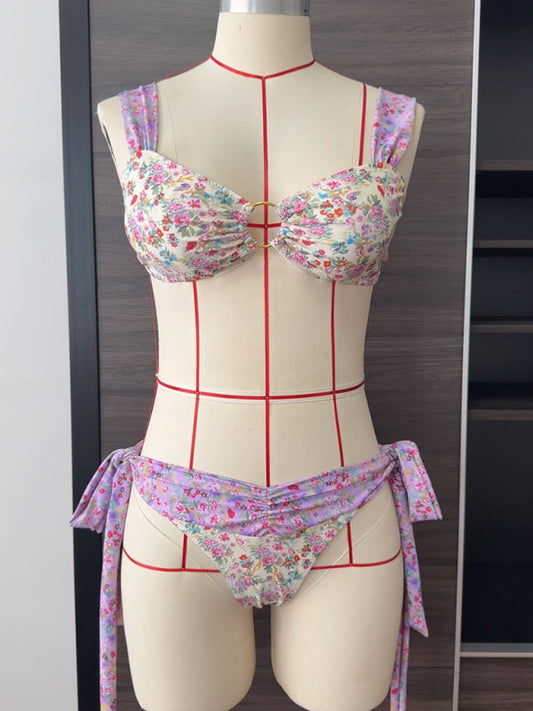 Sexy Ribbon-Tied Retro Style Bikini