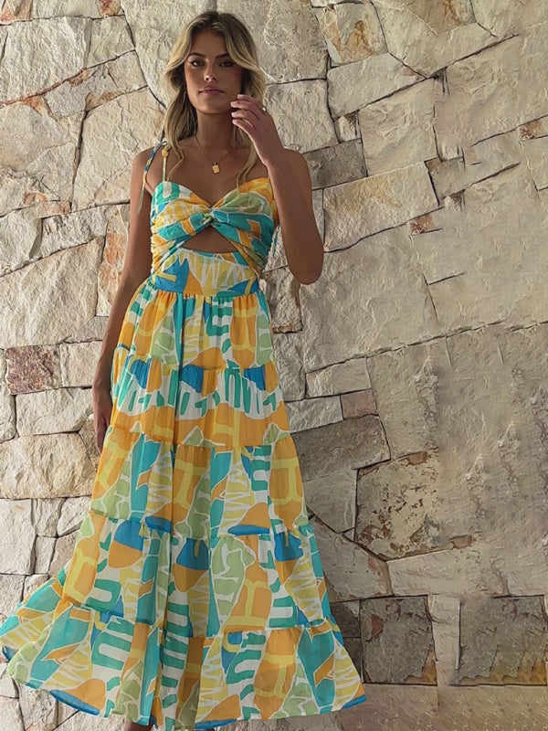 Beachy Boho Sexy Hot Girl Spaghetti Strap Dress