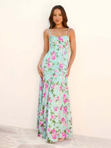 Sexy backless suspender bohemian seaside holiday dress