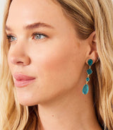 Mixed Gemstone Strand Earrings