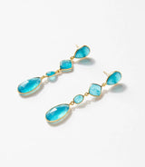 Mixed Gemstone Strand Earrings