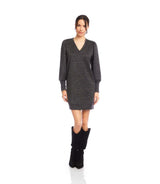 Puff Sleeve V-Neck Dress