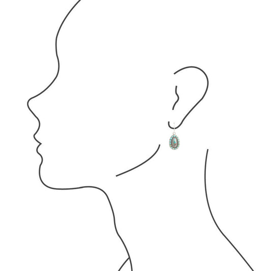 Little Sedona Blue Turquoise and Sterling Silver Drop Earrings
