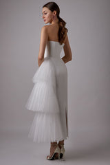 Handmade-to-Order  Strapless Bustier Bridal Dress or Party Gown