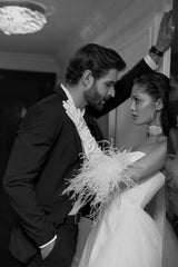 Handmade-to-Order  Strapless Bustier Bridal Dress or Party Gown