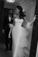 Handmade-to-Order  Strapless Bustier Bridal Dress or Party Gown