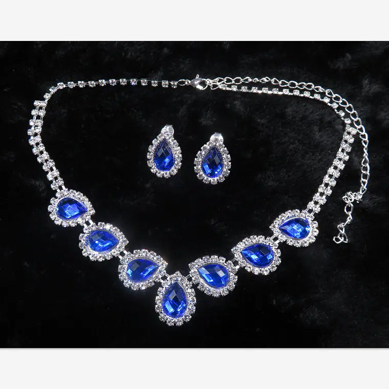 Classic Bridal Jewelry Set with Necklace and Earrings