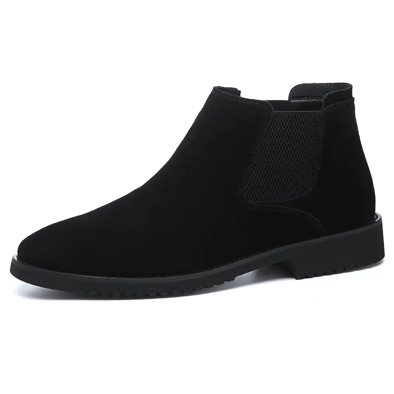 Men's Classic High-Top Leather Chelsea Ankle Boots