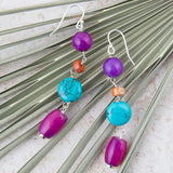 Prescott Blue Magnesite Sterling Silver Drop Earrings