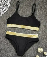 Two-Pieces Sexy Women Sequined Crystal Bikini Set Ladies Rhinestone
