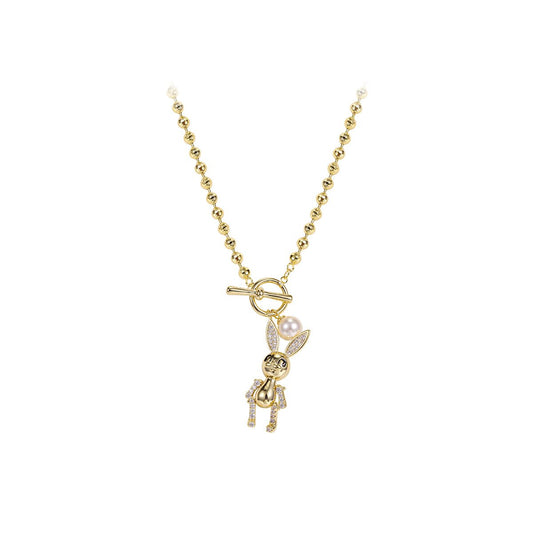 Robust Rabbit Gold Necklace-0
