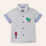 Rocket Robot Button Up Boys Shirt