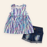 Safari Shimmer Denim Set