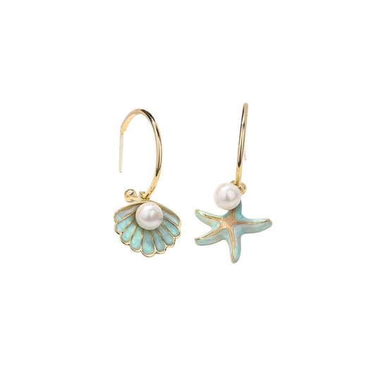 Sea Beauty Blue Earrings-0