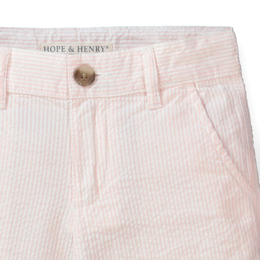Organic Seersucker Short Light Pink