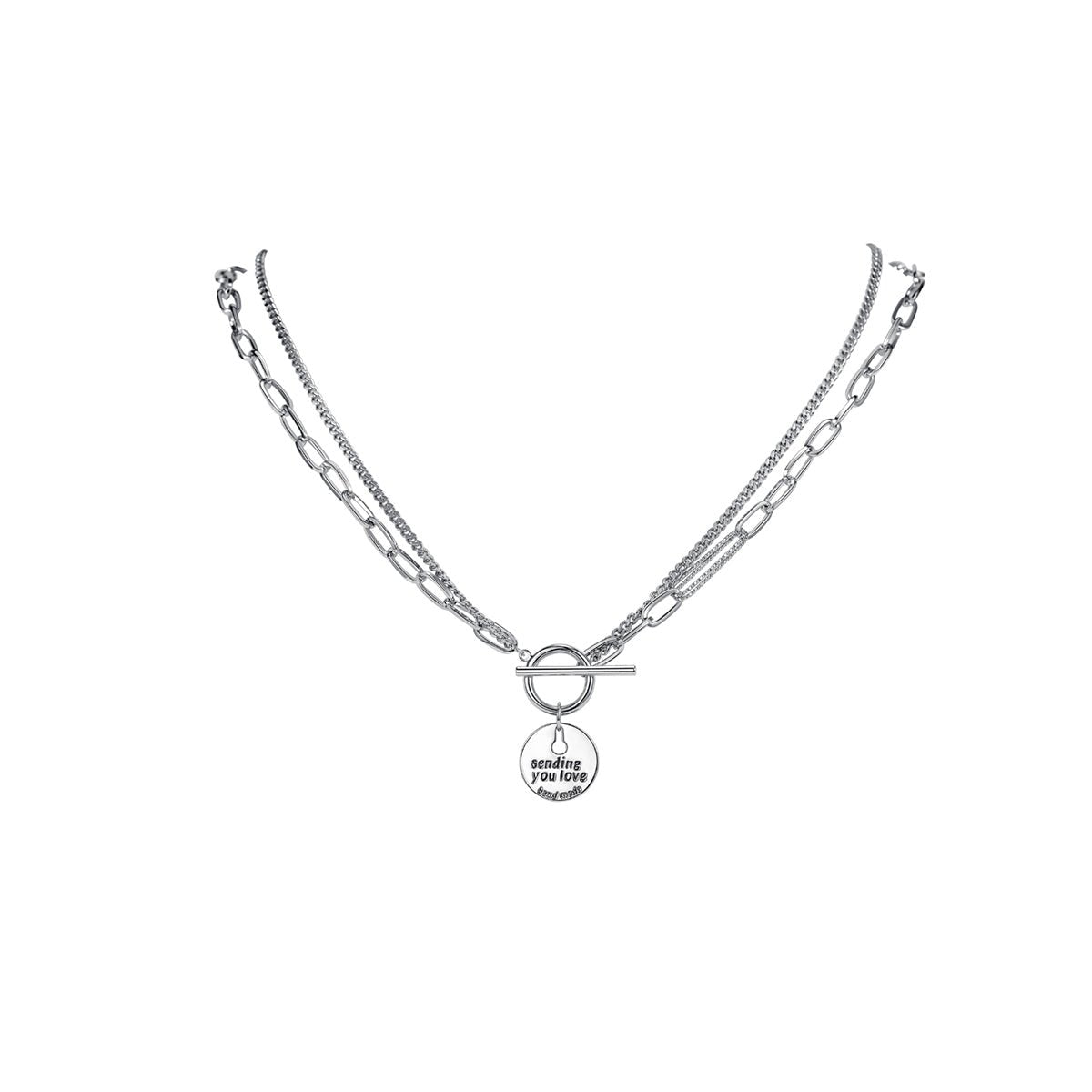 Sending You Love Silver Necklace-0