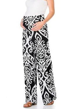 Bohemian Print Leopard Wide Leg Pants for Women