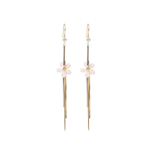 Spring Jasmine Flower Gold Earrings-0