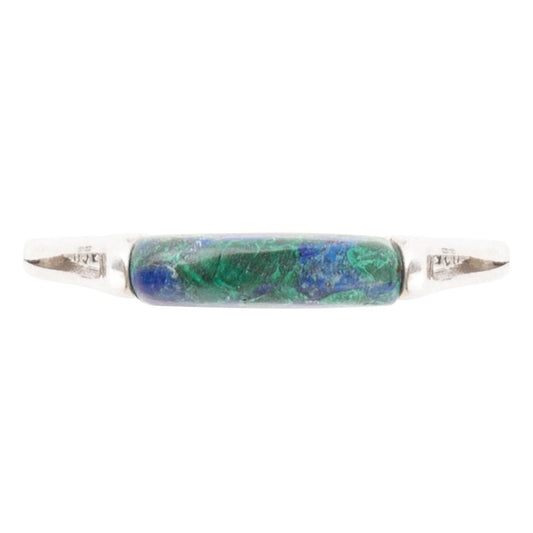 Stackable Blue and Green Azurite Sterling Silver Ring