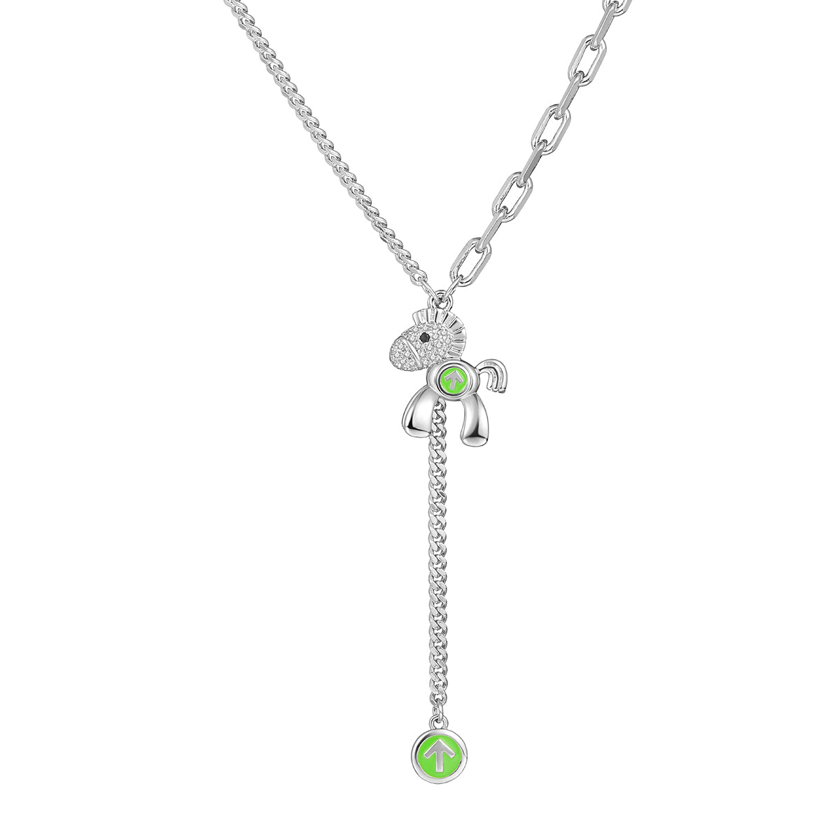 Tiny Pony Silver Necklace-1