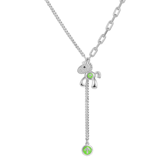Tiny Pony Silver Necklace-1