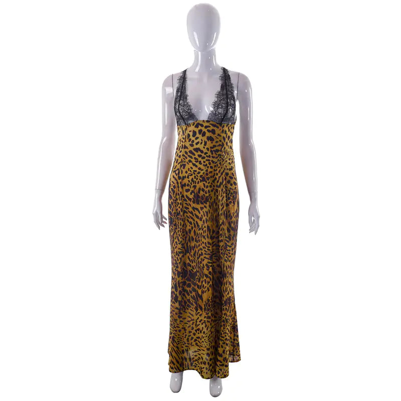 Sexy & Slinky Spaghetti Strap Sleeveless Long Dress for Women