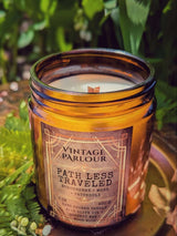 Vintage Wooden Wick Candle – Art Deco 1920s Inspired Scented Candle Gift