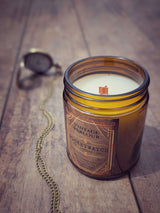 Vintage Wooden Wick Candle – Art Deco 1920s Inspired Scented Candle Gift