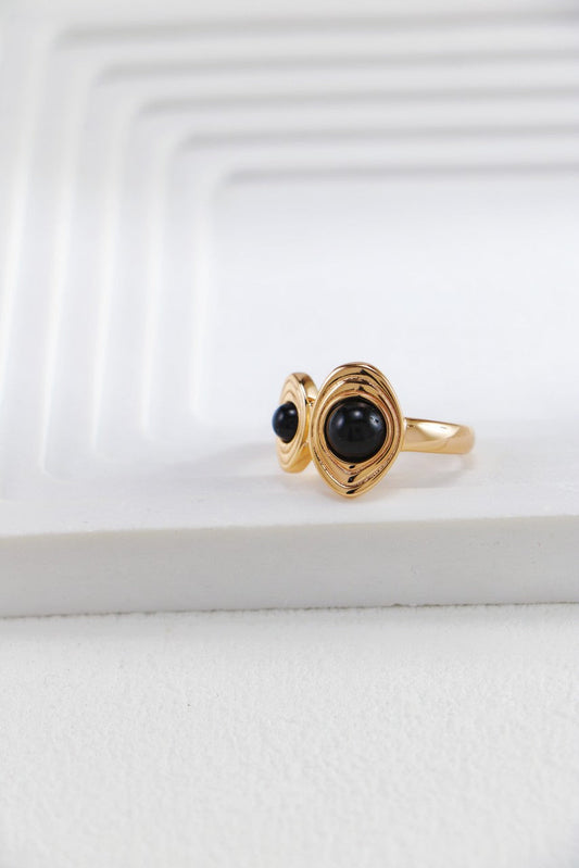 Vintage Black Agate Ring-1