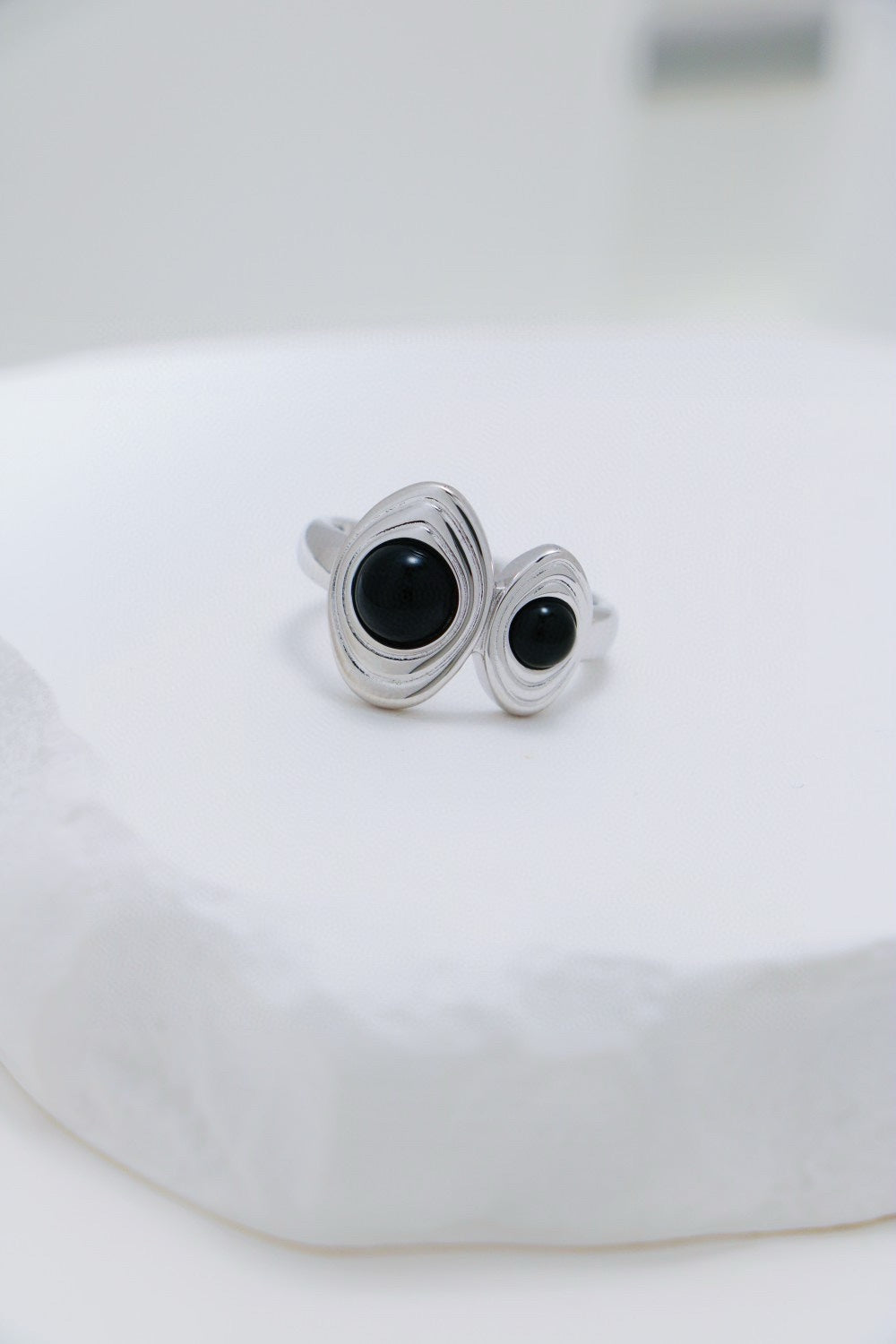 Vintage Black Agate Ring-3