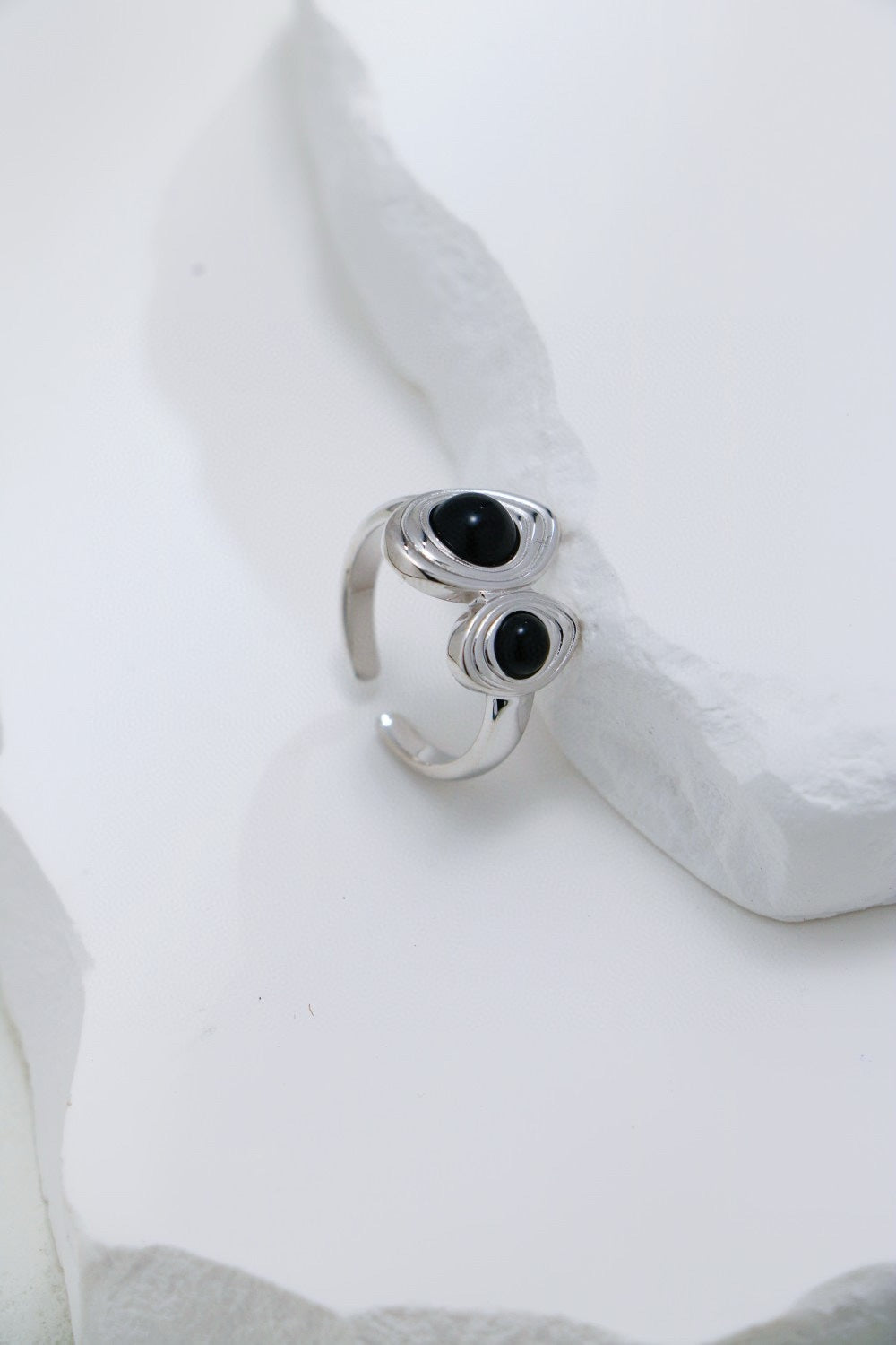 Vintage Black Agate Ring-4