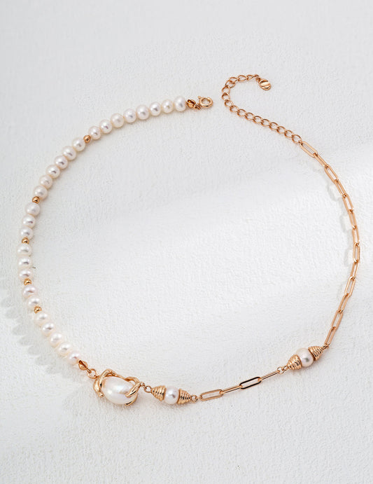 Irregular Design Pearl Necklace-0