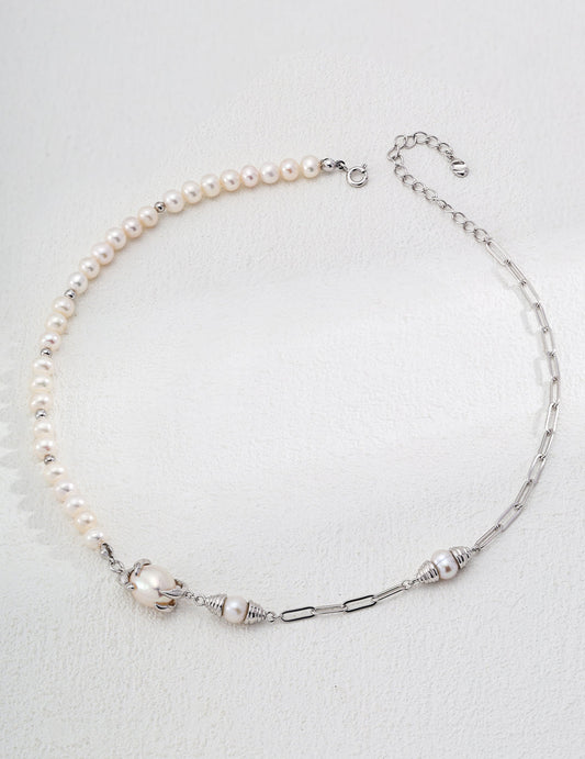 Irregular Design Pearl Necklace-1