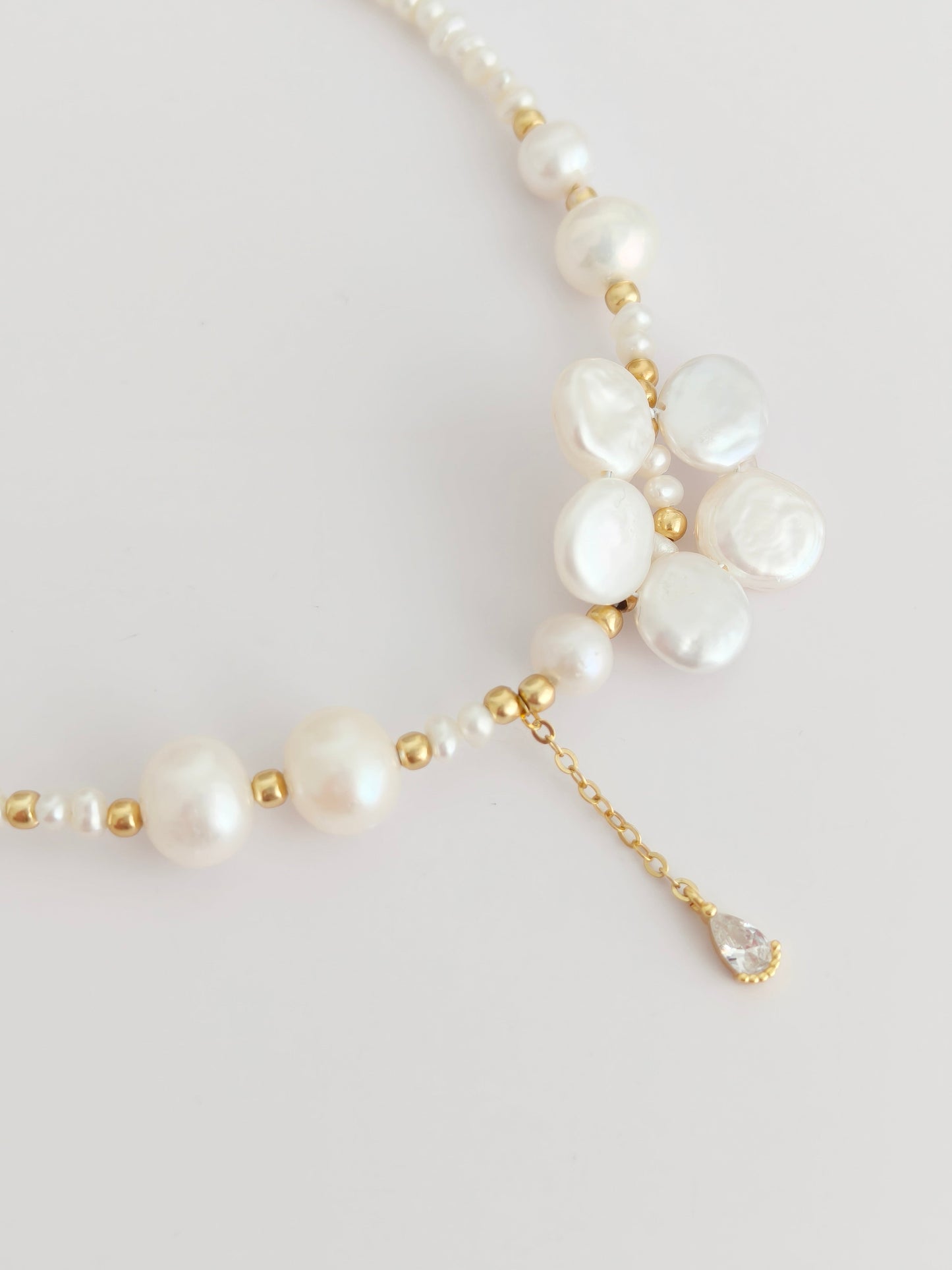 Natural Baroque Pearl Petal Bracelet-2