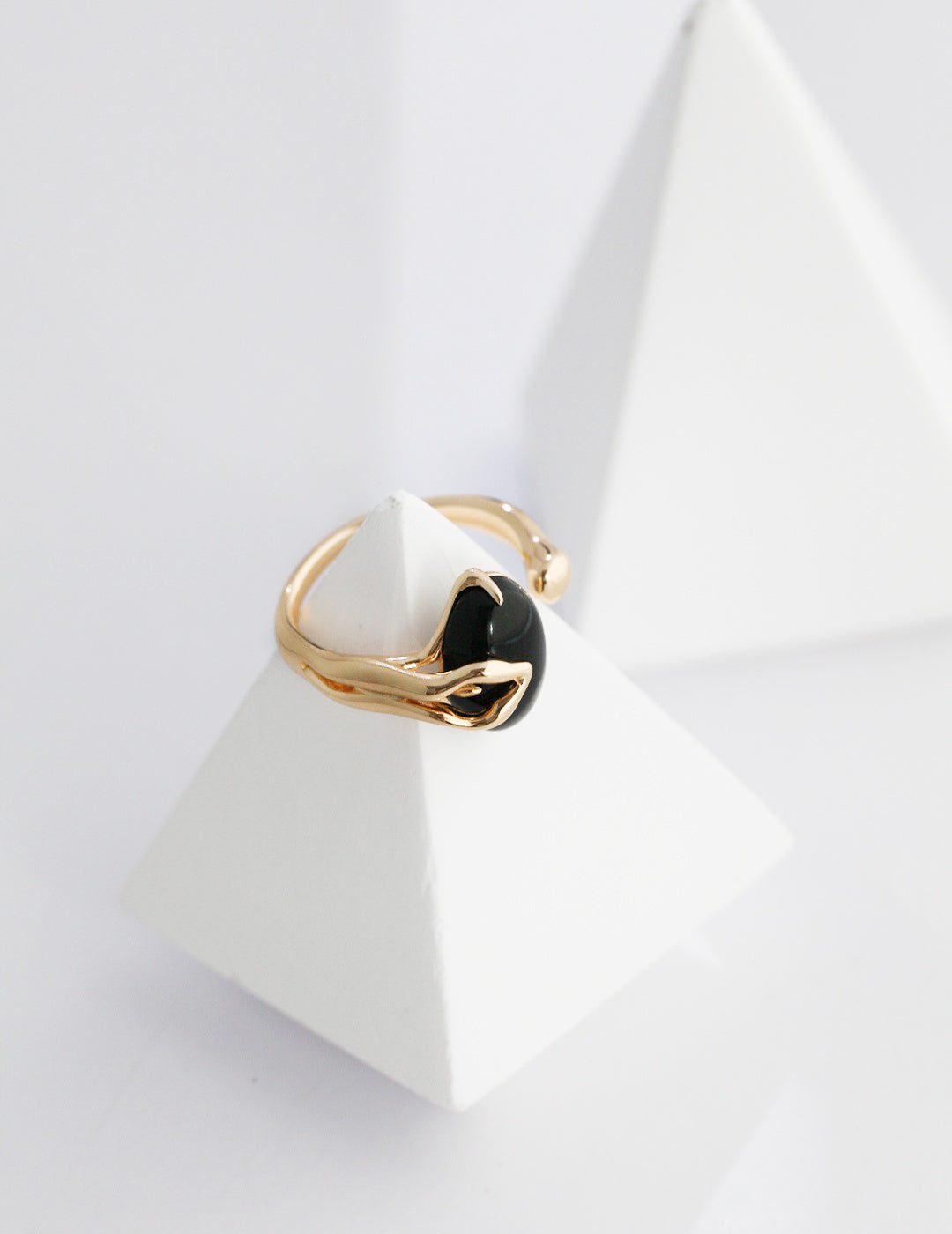 Natural Malachite Open Ring-4